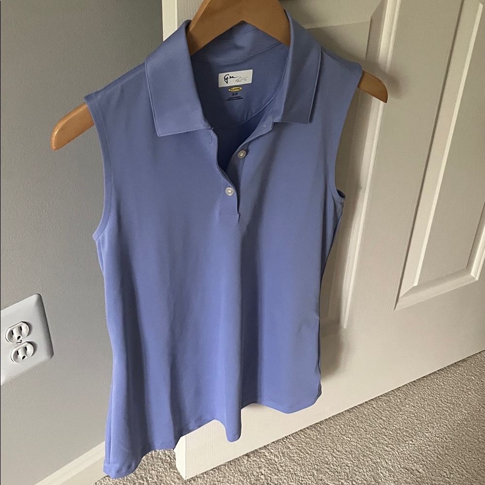 Sleeveless Blue Polo Shirt. New without tag.